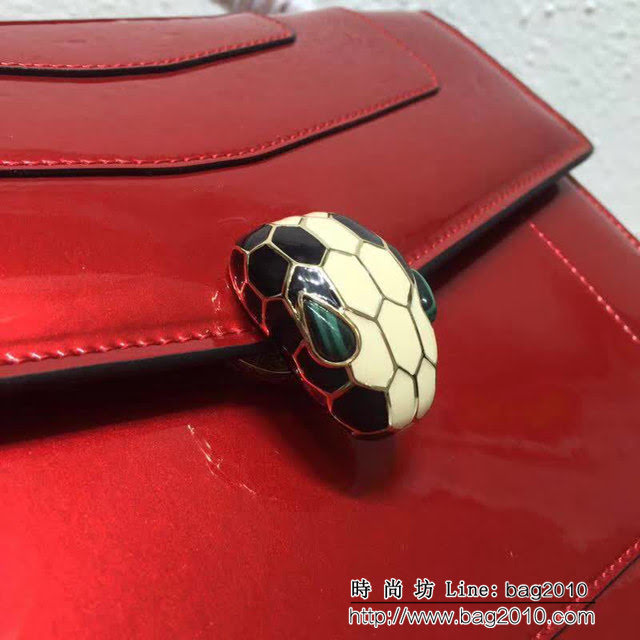 BVLGARI寶格麗 3層大號蛇頭包 頂級漆皮 手提單肩斜挎包 38629 FYD1403